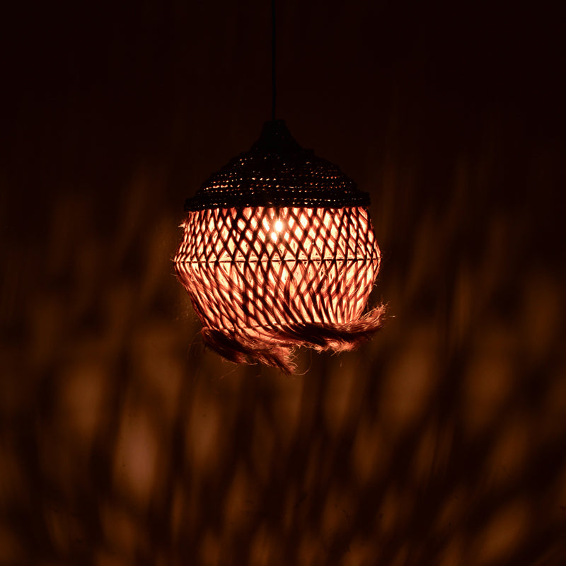 Lustra Fiorine abaca, Natural, 55x55x70 cm, imagine suplimentara