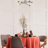 Lustra Fleur Chandelier, Negru, 66x66x27 cm