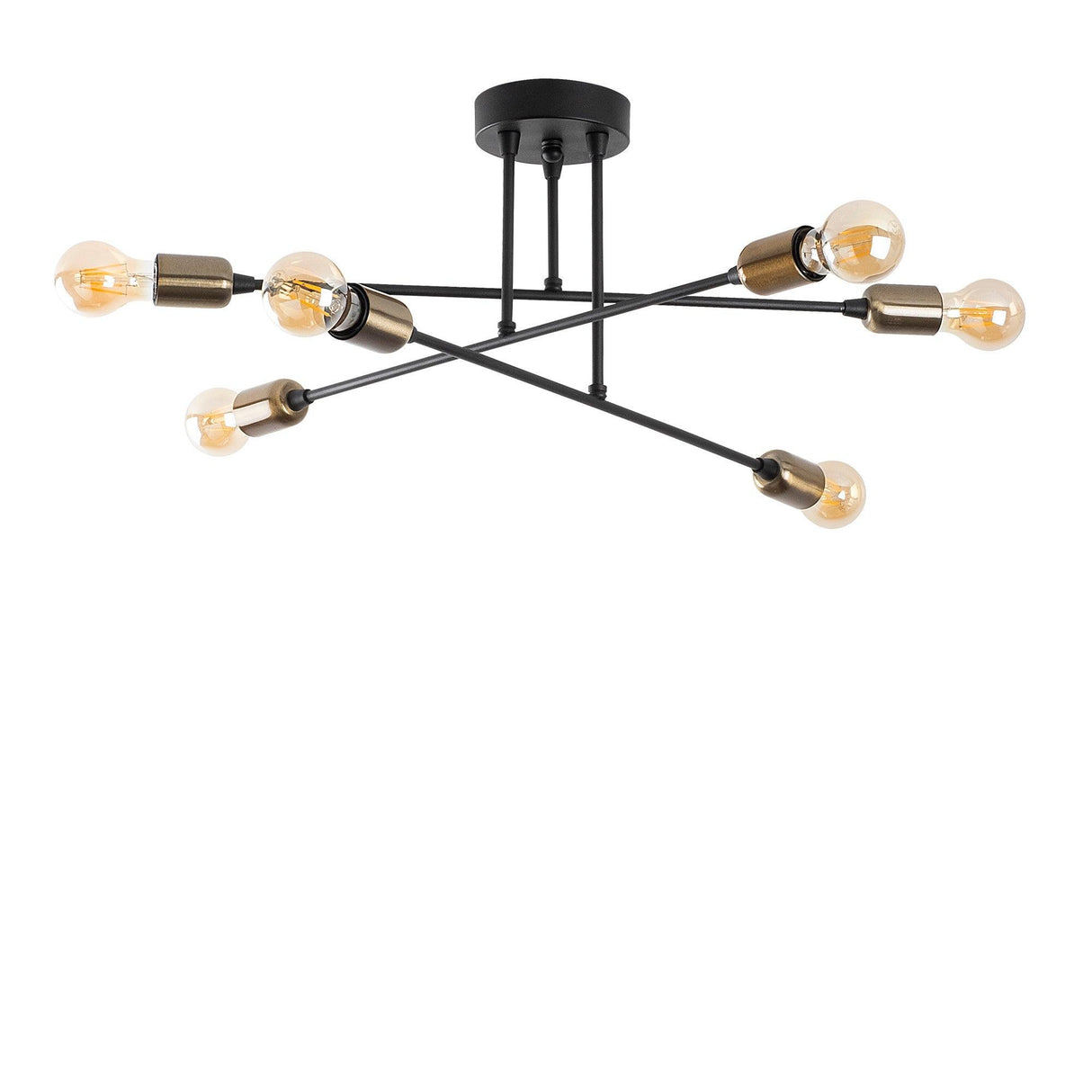 Lustra Fleur Chandelier, Negru, 66x66x27 cm