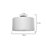 Lustra Garry, crem, D38x21 cm