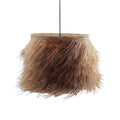 Lustra Hairy Boho, Natural, 70x70x40 cm, imagine suplimentara