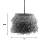Lustra Hairy Boho, Natural, 70x70x40 cm, detaliu produs