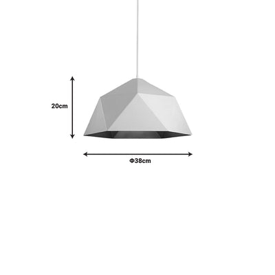 Lustra Hazmi metal, alb-auriu, 38x38x120 cm, imagine suplimentara