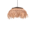 Lustra Hengiole din fibre eco negru-Natural 60x60x40+ cm