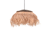 Lustra Hengiole din fibre eco, negru-Natural, 60x60x40 cm