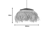 Lustra Hengiole din fibre eco, negru-Natural, 60x60x40 cm, detaliu produs