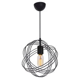 Lustra Idris negru D30x75 cm