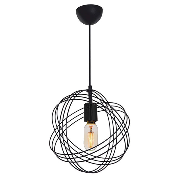 Lustra Idris, negru, D30x75 cm