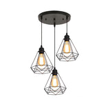 Lustra Jabrey cu trei lumini metal, negru, 30x30x100 cm