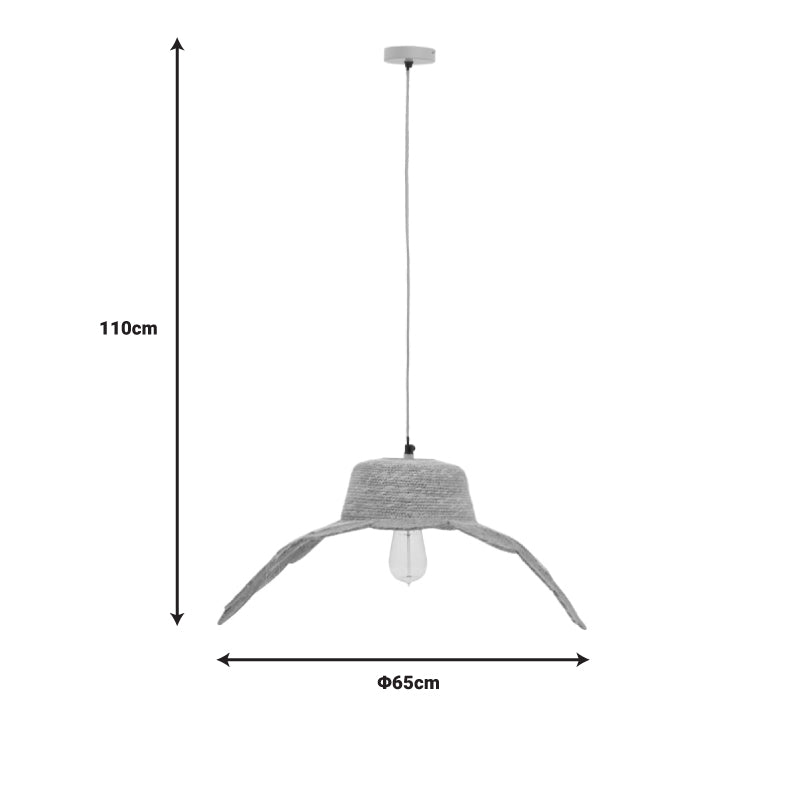 Lustra Jarua, Natural, 65x65x110 cm, perspectiva suplimentara