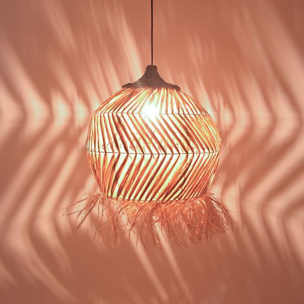 Lustra Koronse fibre eco, Natural, 55x55x68 cm