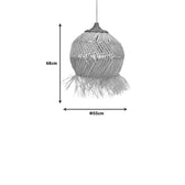 Lustra Koronse fibre eco, Natural, 55x55x68 cm, detaliu produs