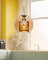 Lustra Krakow 3 Chandelier, Chihlimbar, 25x25x53 cm