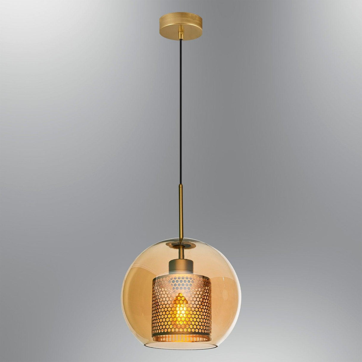Lustra Krakow 3 Chandelier, Chihlimbar, 25x25x53 cm