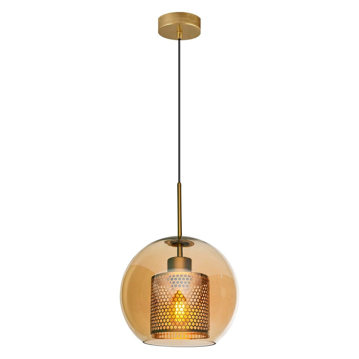 Lustra Krakow 3 Chandelier, Chihlimbar, 25x25x53 cm