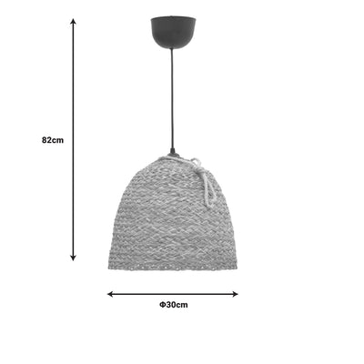 Lustra Lamper din rachita, Natural, D30x82 cm, detaliu produs