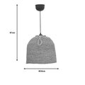 Lustra Lamper din rachita, Natural, D34x87 cm, detaliu produs