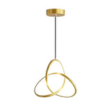 Lustra LED modernă Trinity, metal, aurie, 22x100 cm