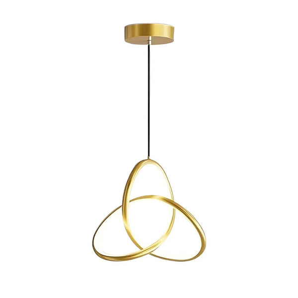 Lustra LED modernă Trinity, metal, aurie, 22x100 cm