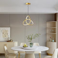 Lustra LED modernă Trinity, aurie, metal, 22x100 cm, imagine suplimentara