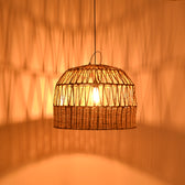 Lustra (lemn de bananier) Erdon Boho, Natural, 60x60x45 cm, imagine suplimentara