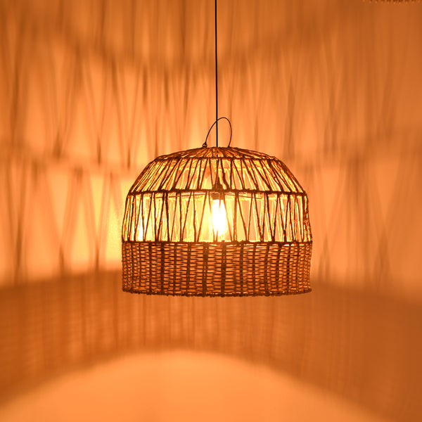 Lustra (lemn de bananier) Erdon Boho, Natural, 60x60x45 cm