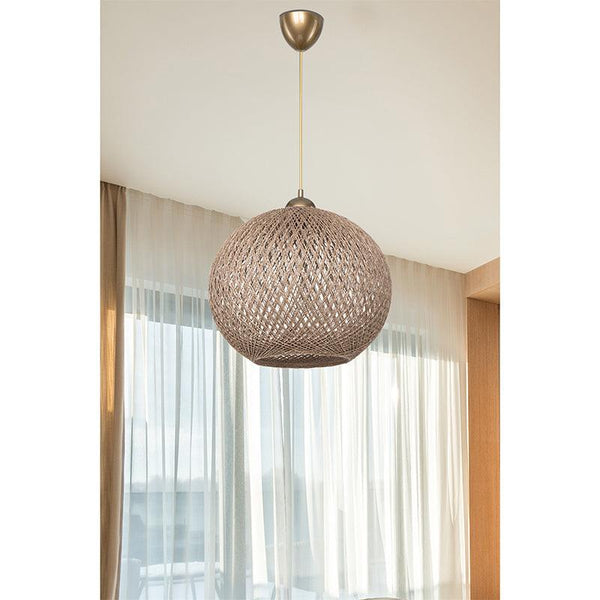 Lustra Leshia Ε27, Negru - Maro, D38x75 cm