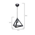 Lustra Lesly, Negru, 24x24x22 cm, detaliu produs