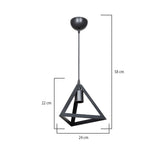 Lustra Lesly, Negru, 24x24x22 cm