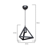 Lustra Lesly, Negru, 24x24x22 cm, detaliu produs