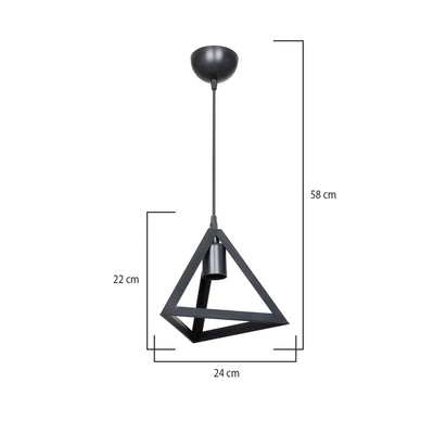 Lustra Lesly, Negru, 24x24x22 cm, detaliu produs