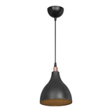 Lustra Lofty, metal, 18x18x22 cm - Negru