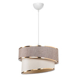 Lustra Loopy Ε27, Bej - Alb, D30x63 cm - Bej