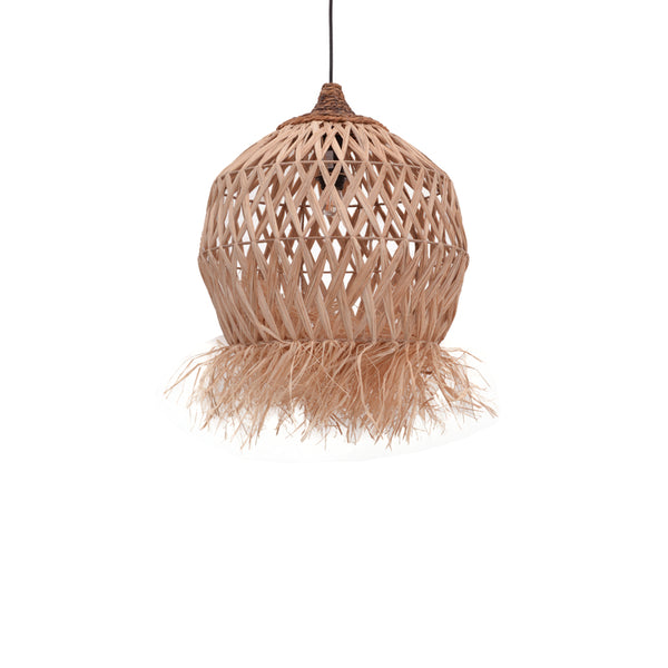 Lustra Marjione din fibre eco, Natural, 45x45x55 cm