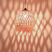Lustra Marjione din fibre eco, Natural, 45x45x55 cm, imagine suplimentara