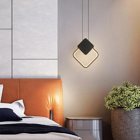 Lustră metalică cu LED Teebo, metal, negru, 23x20x29 cm