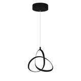 Lustră metalică cu LED Trinity, negru, 22x100 cm