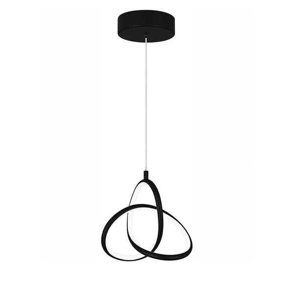 Lustră metalică cu LED Trinity, negru, 22x100 cm