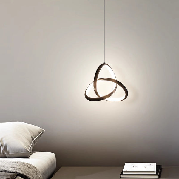 Lustră metalică cu LED Trinity, negru, 22x100 cm