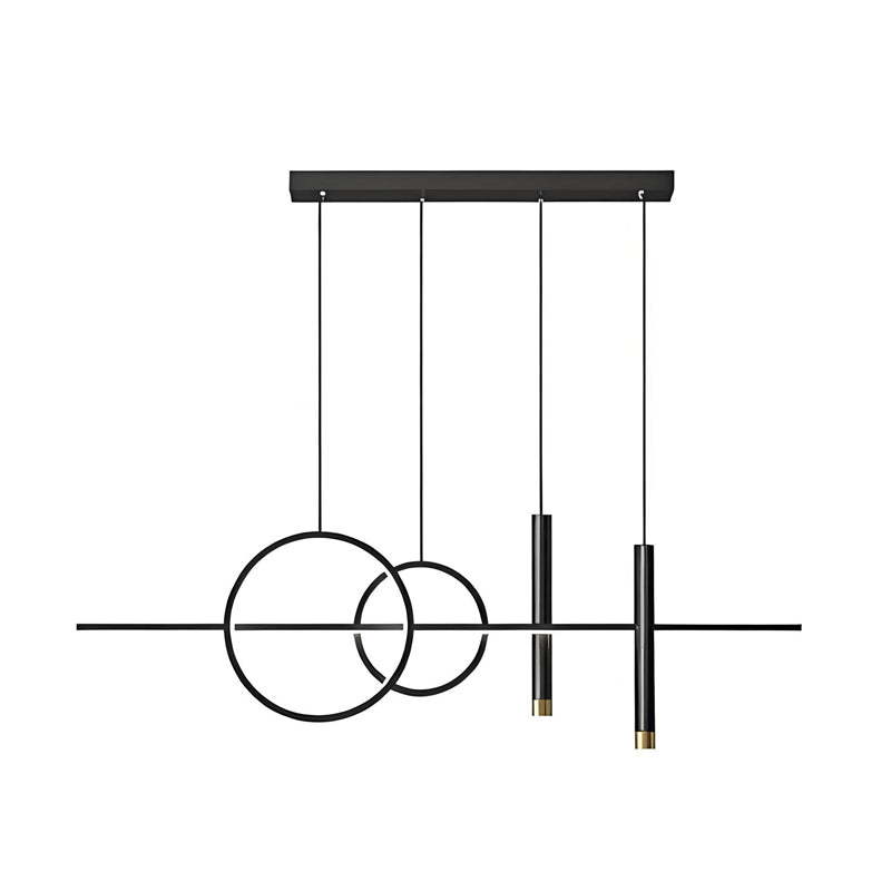 Lustra Neron, Metal, 100x25x26 cm - Negru