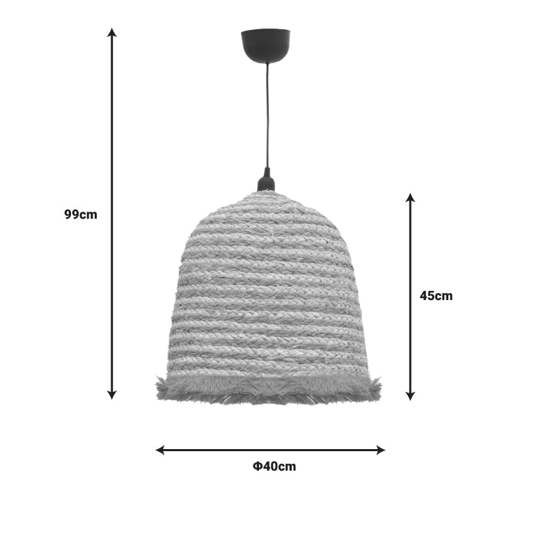 Lustra Nolie din rachita, Natural, D40x99 cm, detaliu produs