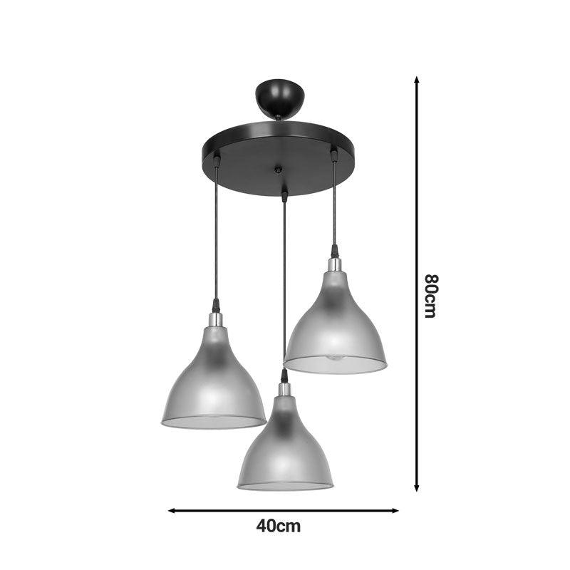 Lustra Orazio, Auriu - Gri inchis, 40x80 cm - Auriu