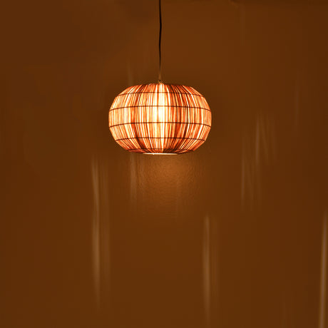 Lustra Ozelia maro din hartie presata si fier, 33x33x122 cm