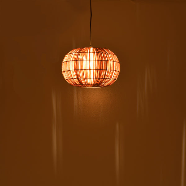 Lustra Ozelia maro din hartie presata si fier, 33x33x122 cm