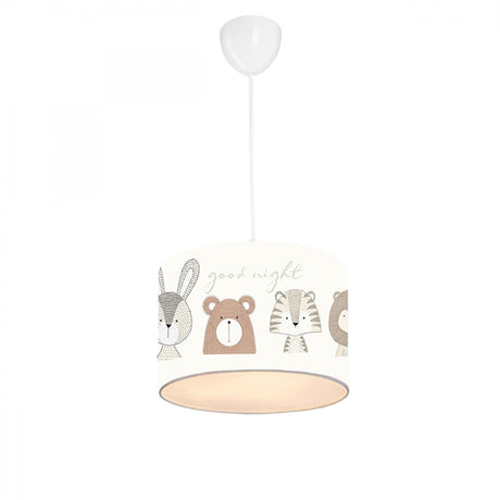 Lustra pentru copii PWL-1095, gri - alb, D24x70 cm
