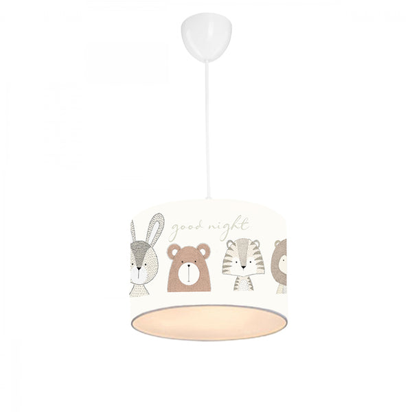 Lustra pentru copii PWL-1095, gri - alb, D24x70 cm