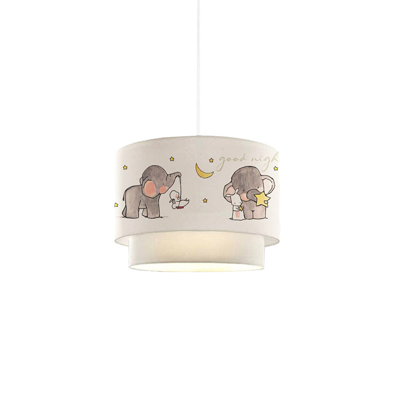 Lustra pentru copii PWL-1096, PVC, D30x20 cm - Alb-Gri