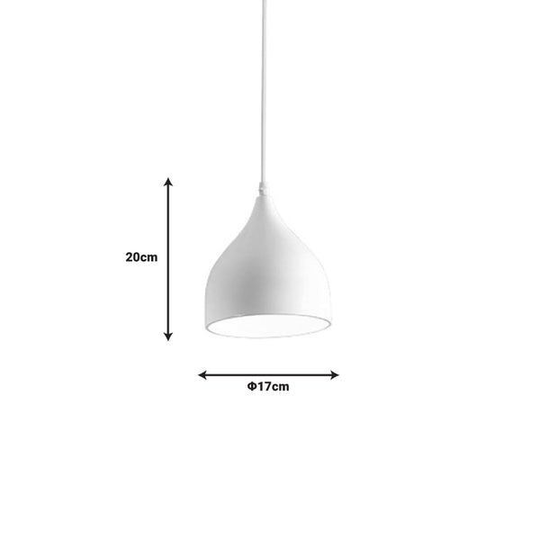 Lustra Perce metal, Alb - Negru, 17x17x100 cm