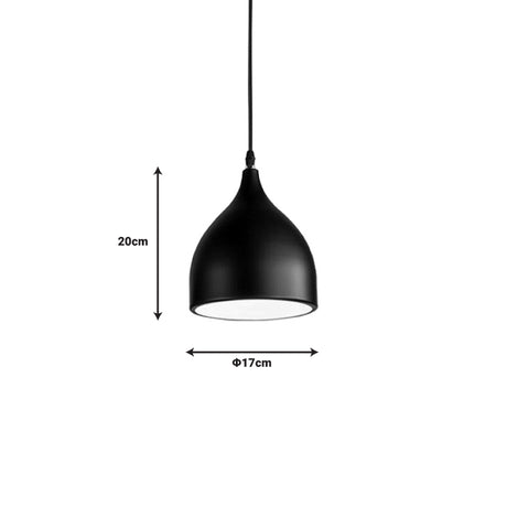 Lustra Perce metal, negru, 17x17x100 cm