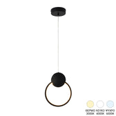 lustra Lustră plafon LED cu iluminare eficientă Gardio, Metal, Negru, 20x2x25 cm